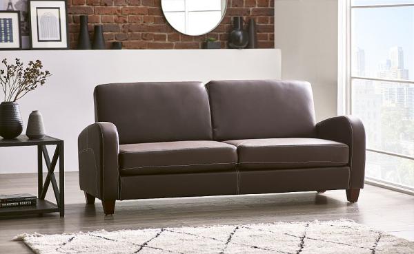 Vivo Brown Leather 3 Seater Sofa
