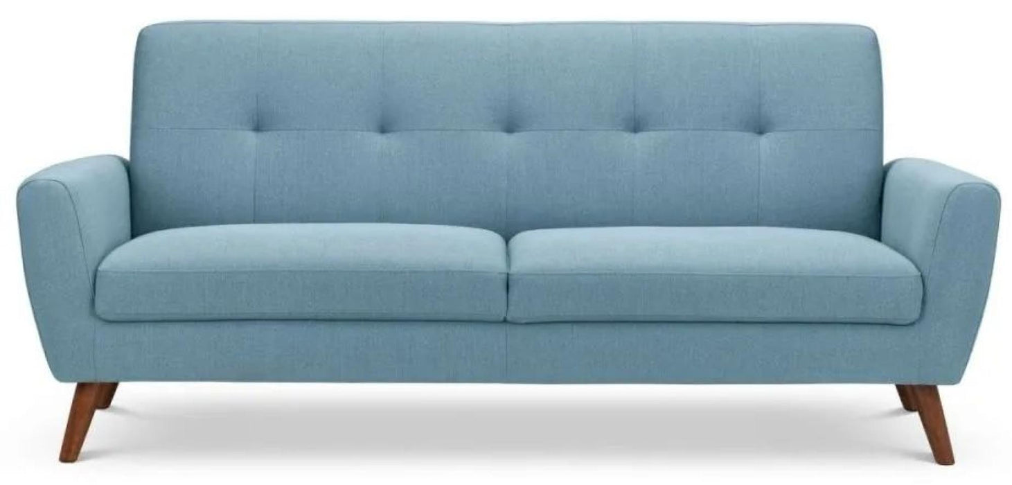Monza Blue Fabric 3 Seater Sofa