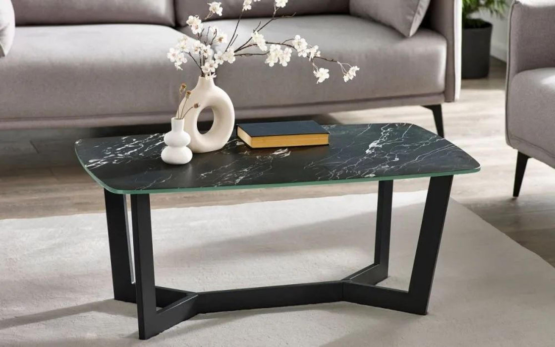 Olympus Black Marble Effect Coffee Table