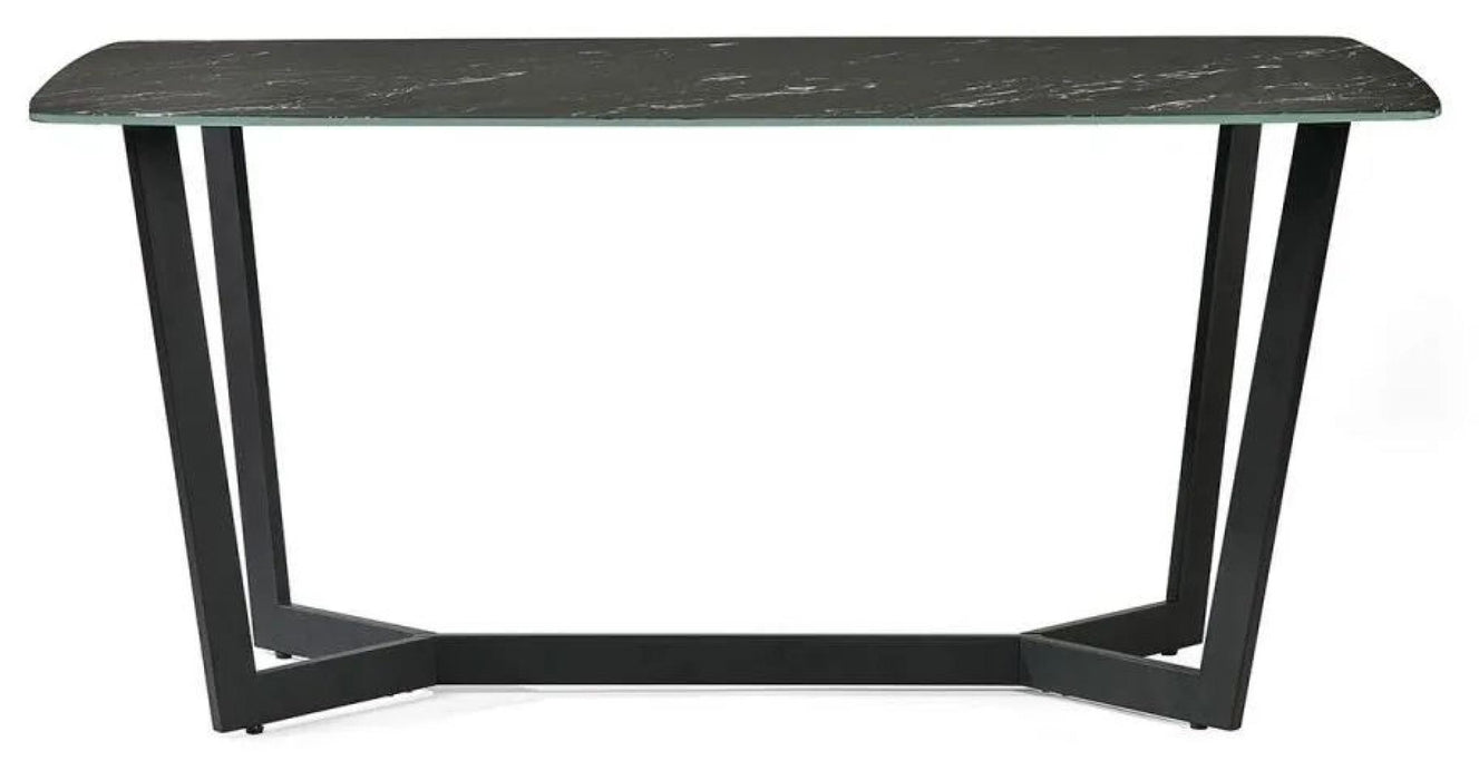 Olympus Black Marble Effect 6 Seater Dining Table