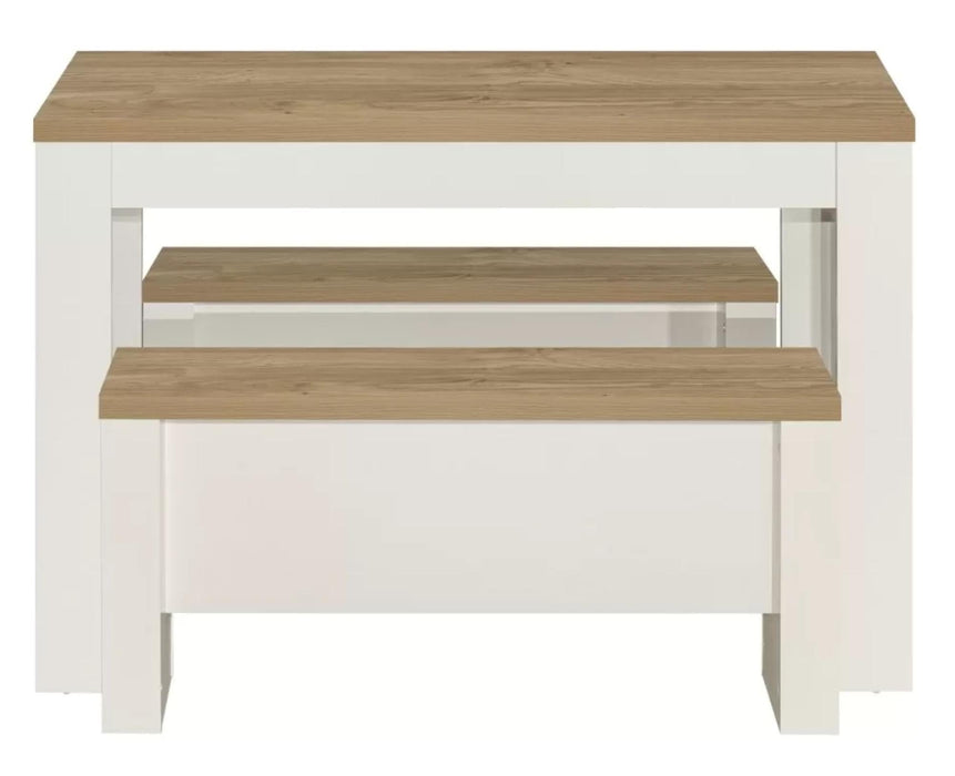 Highgate Cream Dining Set with 2 Bench