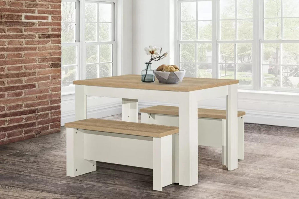 Highgate Cream Dining Set with 2 Bench