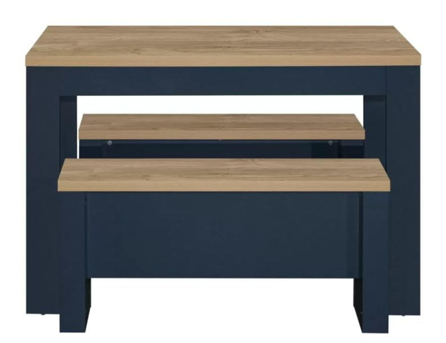 Highgate Blue Dining Set with 2 Bench