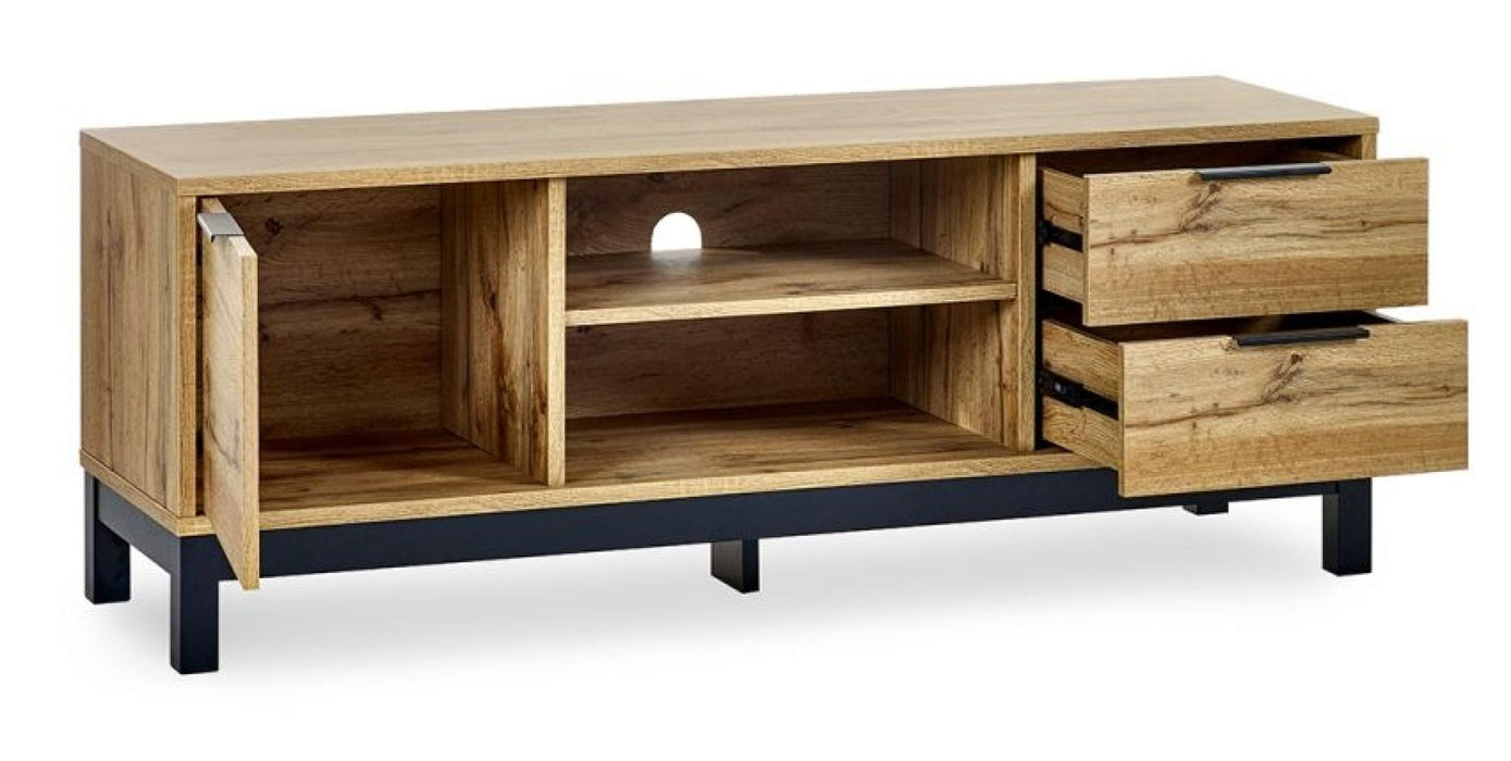 Bali Light Oak TV Unit, 135cm with Storage for Television Upto 50in Plasma