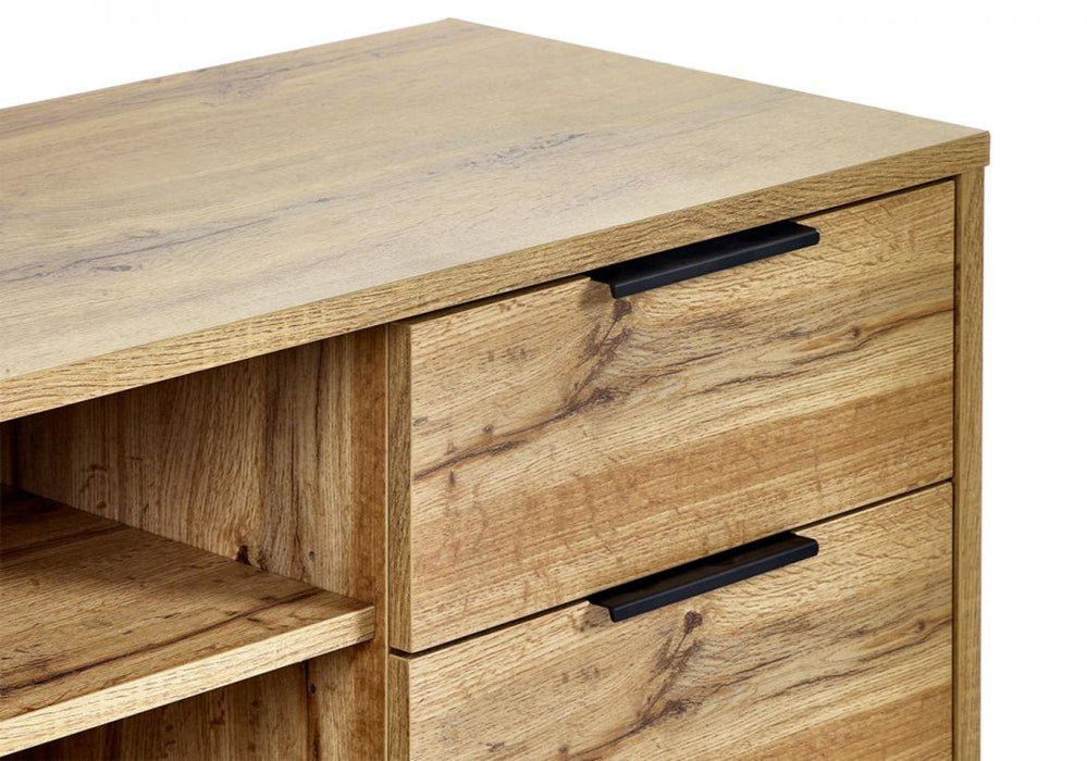 Bali Light Oak TV Unit, 135cm with Storage for Television Upto 50in Plasma