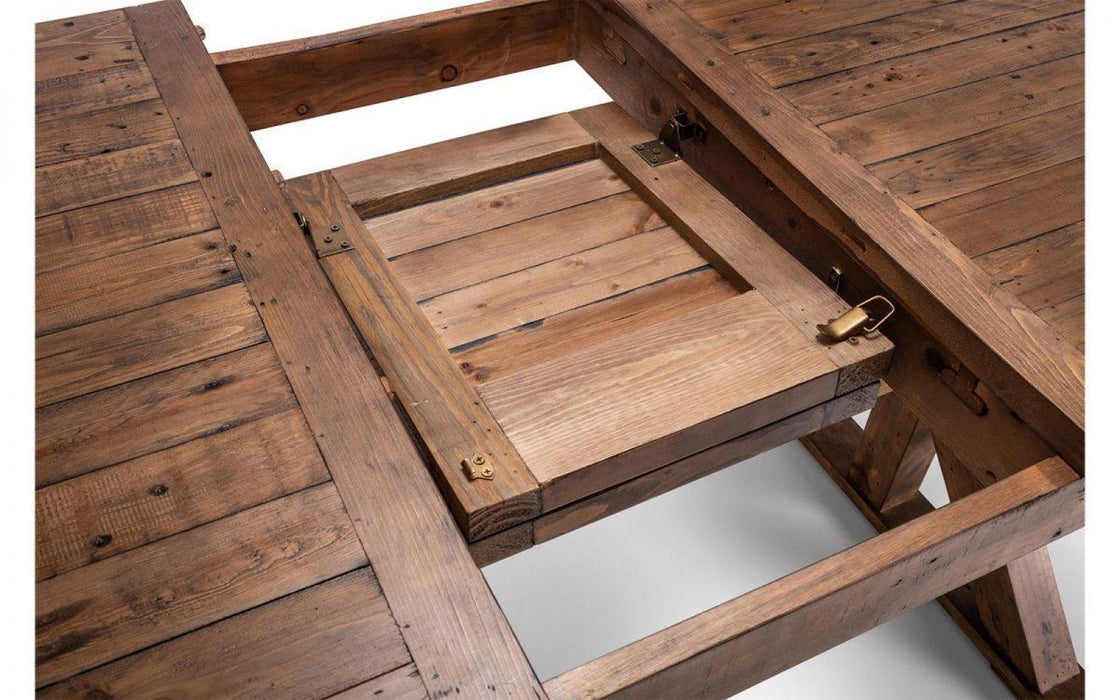 Chatsworth Reclaimed Pine 6-8 Seater Extending Dining Table