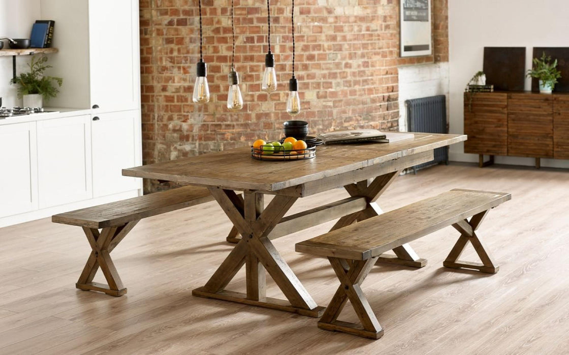 Chatsworth Reclaimed Pine 6-8 Seater Extending Dining Table