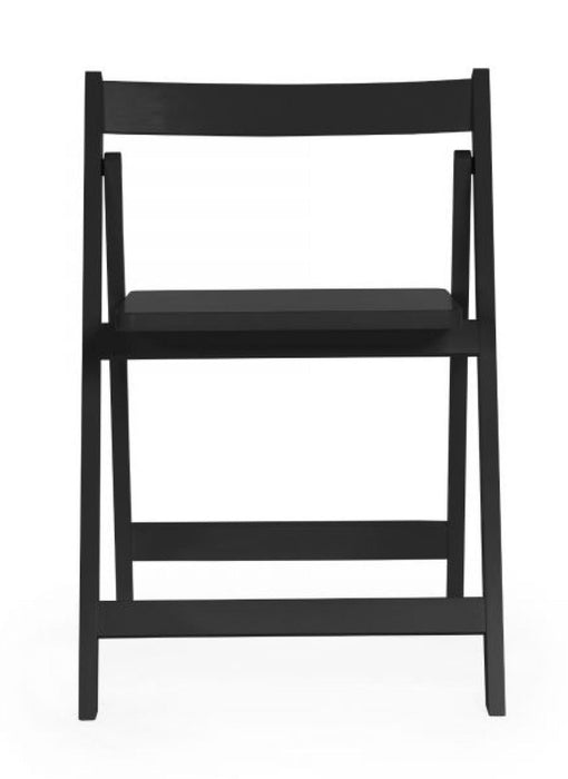 Gatan Gateleg Black Lacquer Drop Leaf 2 Seater Dining Table with 2 Chairs