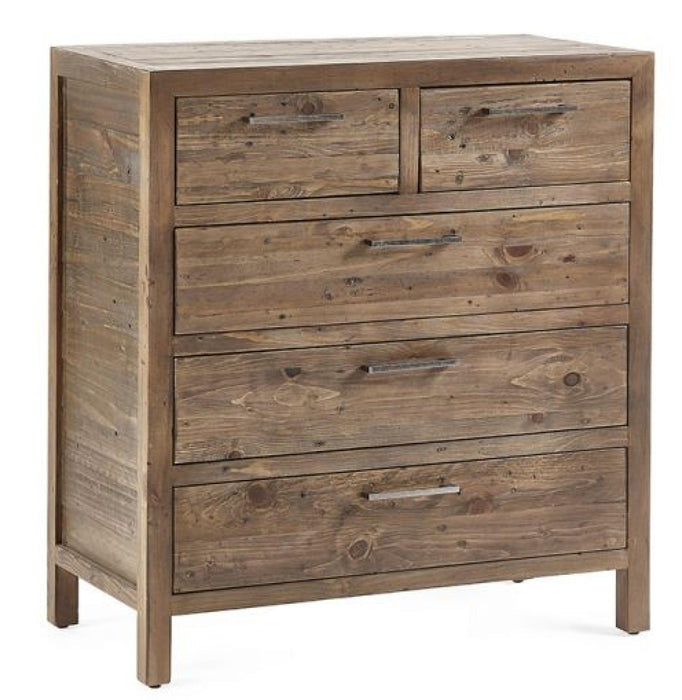 Heritage Reclaimed Pine 3+2 Drawer Chest