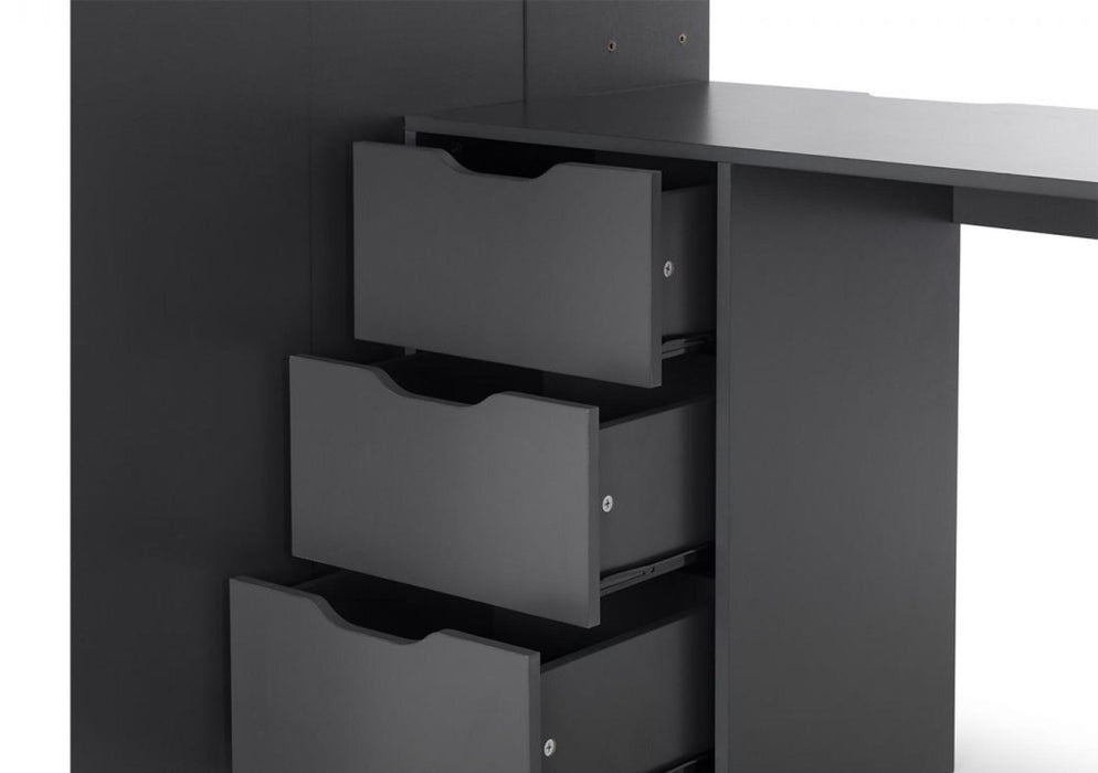 Mercury Anthracite PC Gaming Highsleeper Bed
