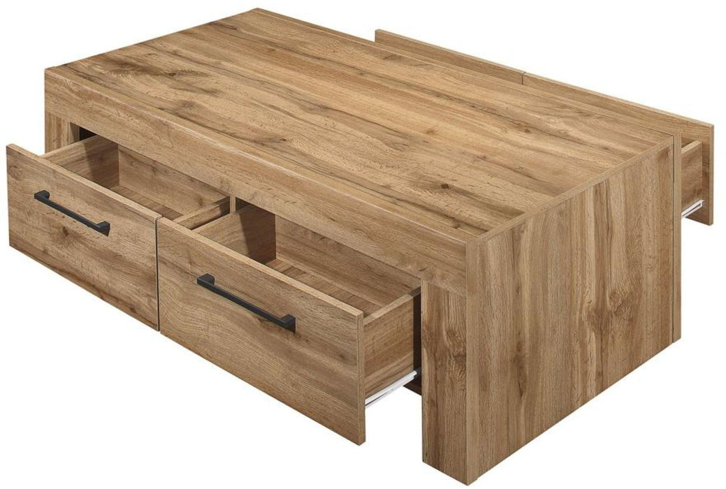 Compton Oak Effect 4 Drawer Coffee Table