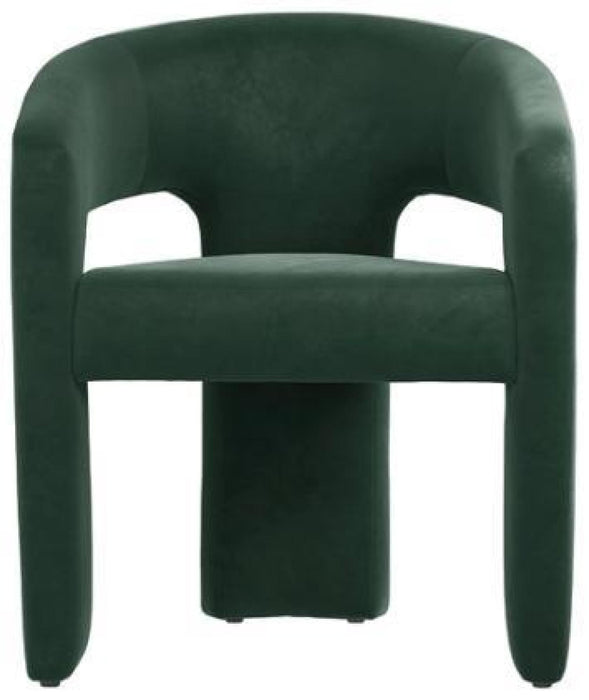 Alba Forest Green Velvet Fabric Accent Chair