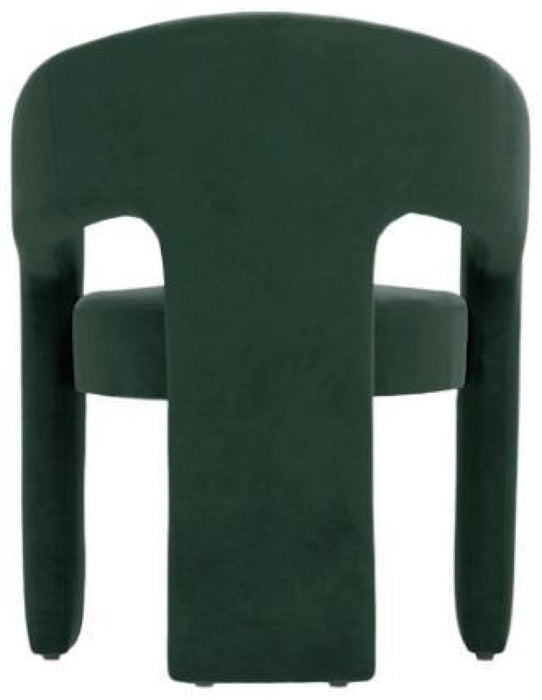 Alba Forest Green Velvet Fabric Accent Chair