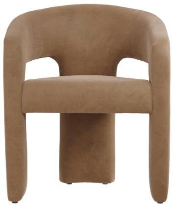 Alba Mole Velvet Fabric Accent Chair