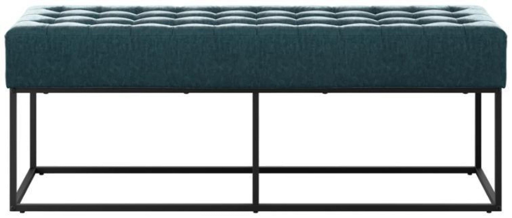 Boden Yale Blue Chenille Fabric Bench