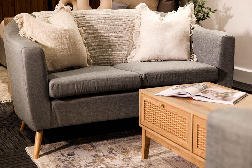 Bordeaux Oak and Faux Rattan Coffee Table