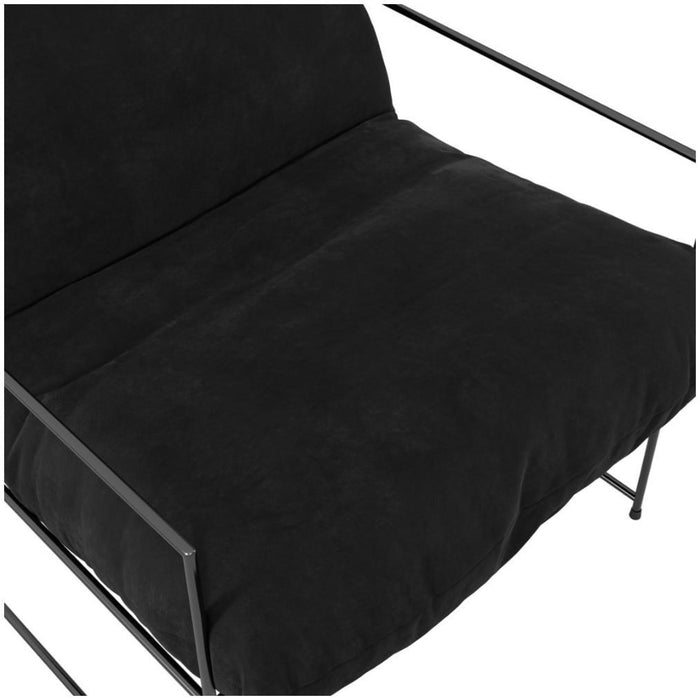 Brook Black Velvet Fabric Chair