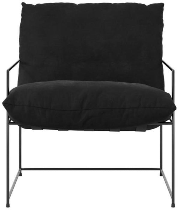 Brook Black Velvet Fabric Chair