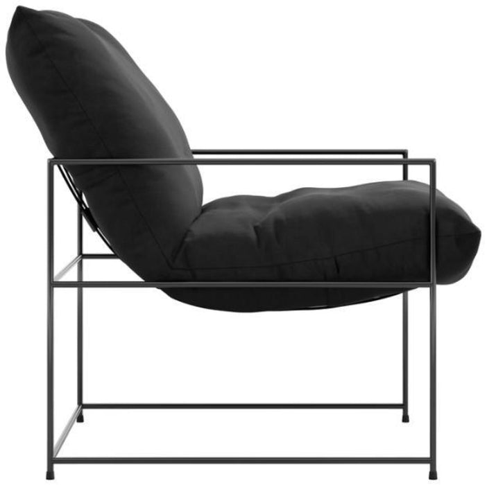 Brook Black Velvet Fabric Chair