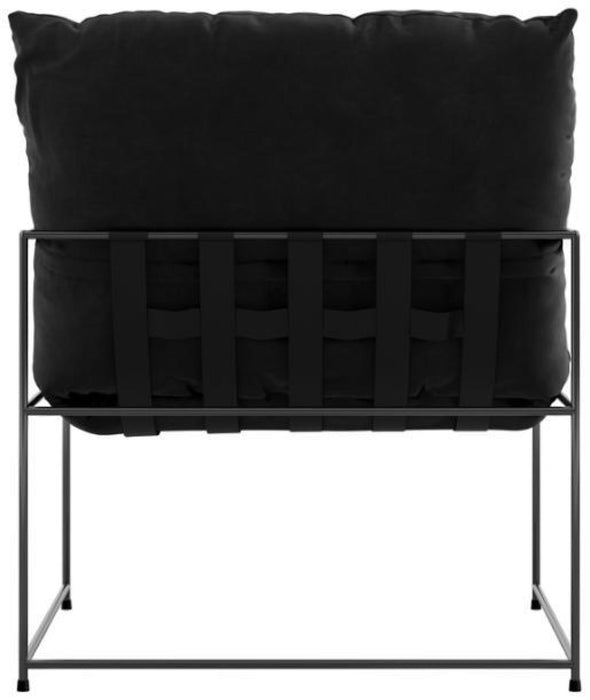 Brook Black Velvet Fabric Chair