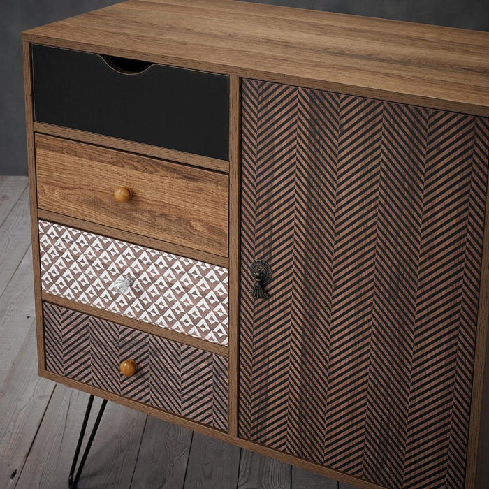 Casablanca Printed Sideboard with Hairpin Legs