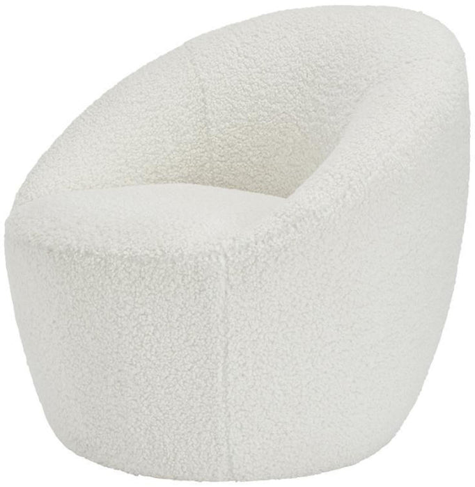 Cocoon Off White Boucle Fabric Chair