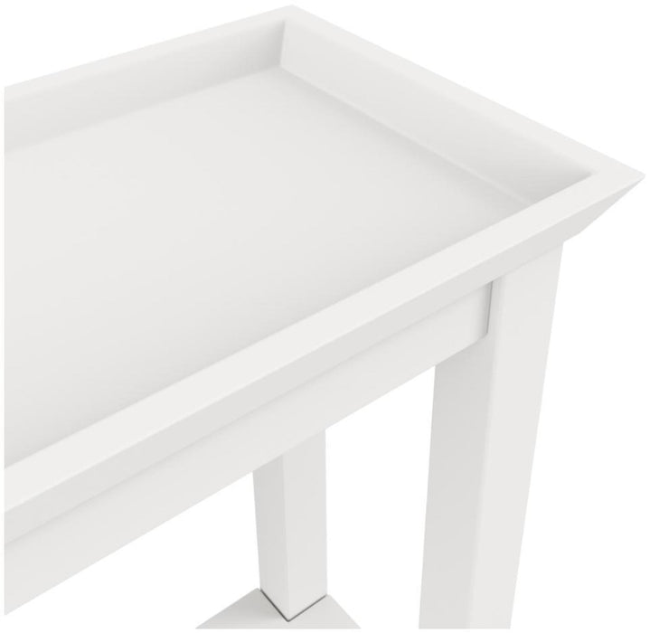 Cote White Rubber Wood Side Table