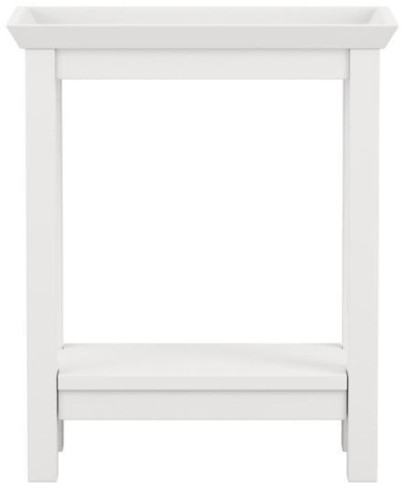 Cote White Rubber Wood Side Table