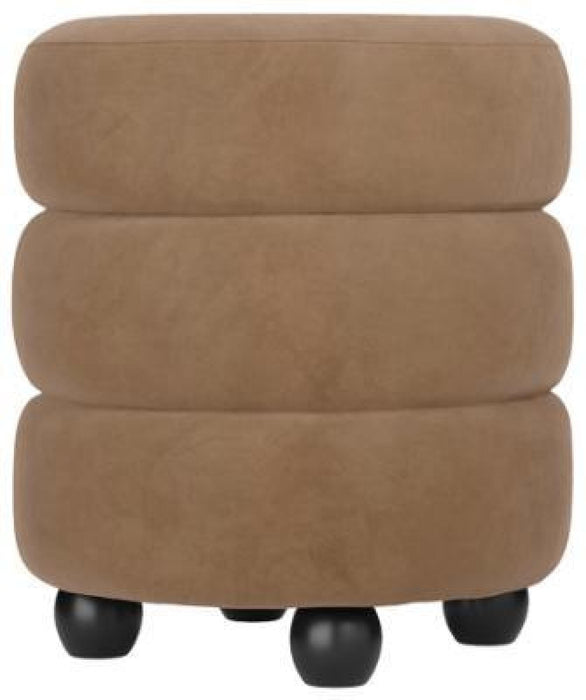 Emi Mole and Black Velvet Fabric Pouffe
