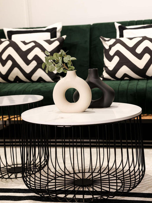 Enzo Black Metal Large Cage Table