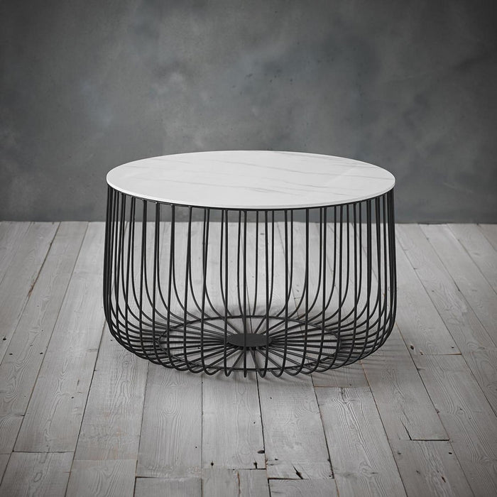 Enzo Black Metal Large Cage Table
