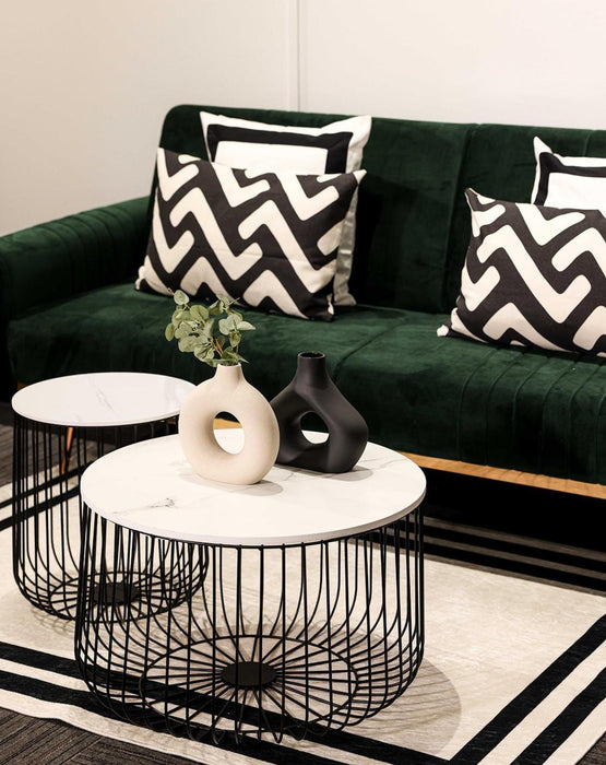 Enzo Black Metal Small Cage Table