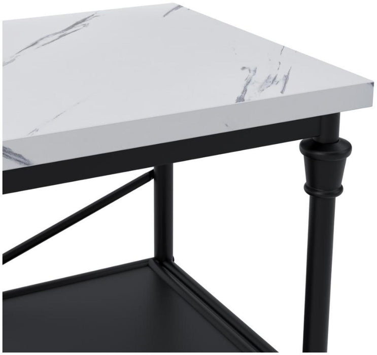 Fairmont Marble & Black Console Table