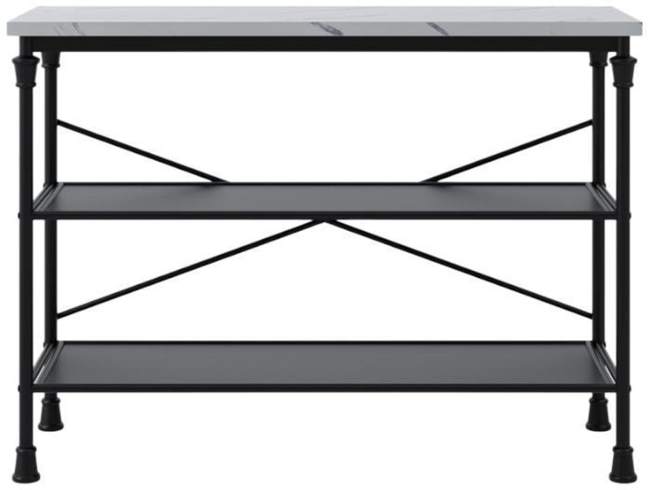 Fairmont Marble & Black Console Table