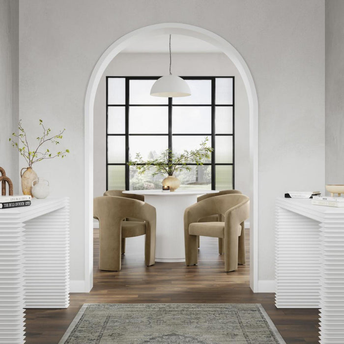 Fuji Stone and White Sintered Stone Dining Table