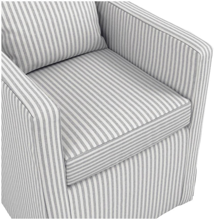 Hettie Grey Cotton Blend Fabric Chair