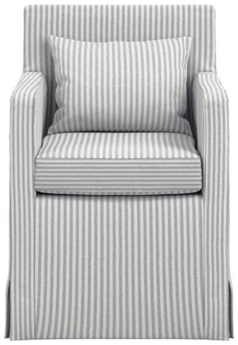 Hettie Grey Cotton Blend Fabric Chair