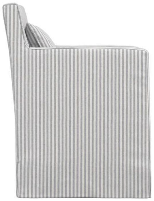 Hettie Grey Cotton Blend Fabric Chair