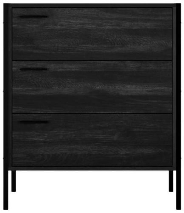 Hoxton Black 3 Drawer Chest
