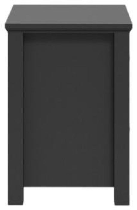 Ives Black 2 Drawer Bedside Cabinet