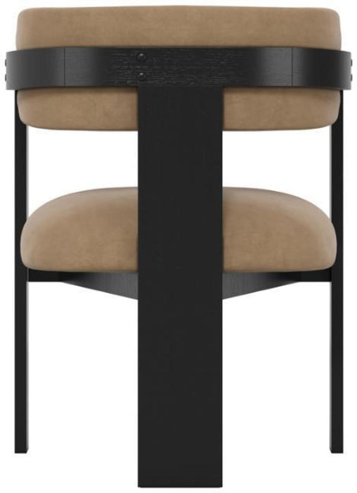 Mai Mole and Black Velvet Fabric Chair