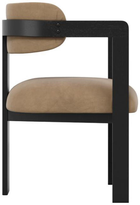 Mai Mole and Black Velvet Fabric Chair