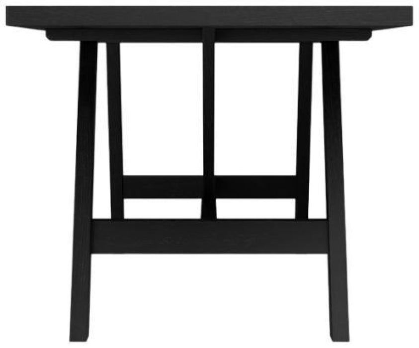Nantucket Matte Black Oak Veneer Dining Table