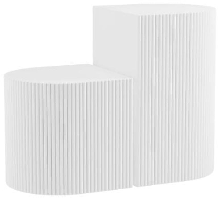 Reed White Side Table (Set of 2)