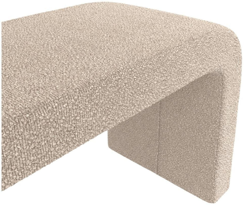 Ren Buff Boucle Fabric Bench
