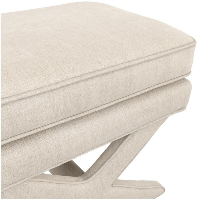 Rhode Stone Linen Blend Fabric Stool