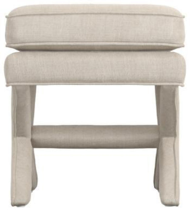 Rhode Stone Linen Blend Fabric Stool
