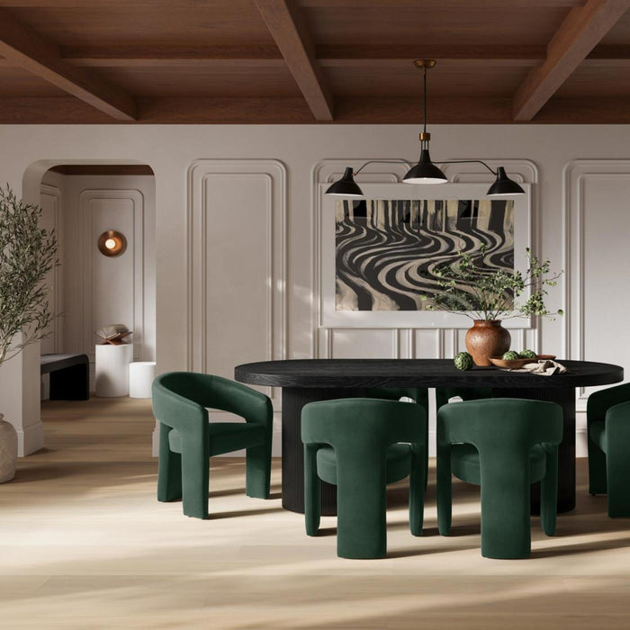 Rina Black Ash Veneer Dining Table