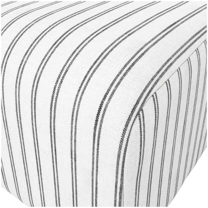 Ryder Chalk Fabric Thick Stripe Pouffe