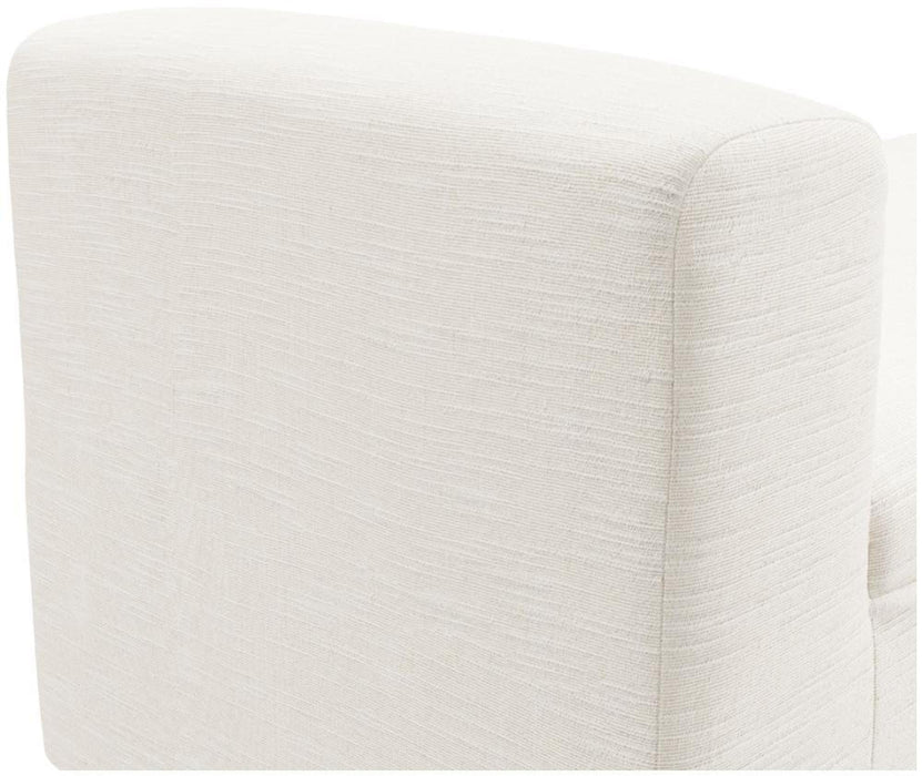 Serena Ivory Linen Blend Fabric Bench